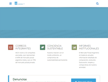 Tablet Screenshot of correos.org.ar