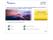 Tablet Screenshot of cep.correos.es